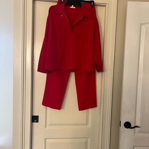 Joh Bold Red Straight-Leg Two-Piece Set